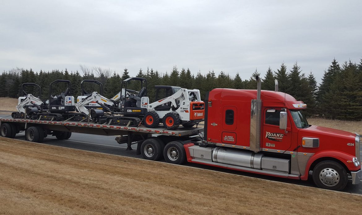 Roane Transportation red truck on the road
