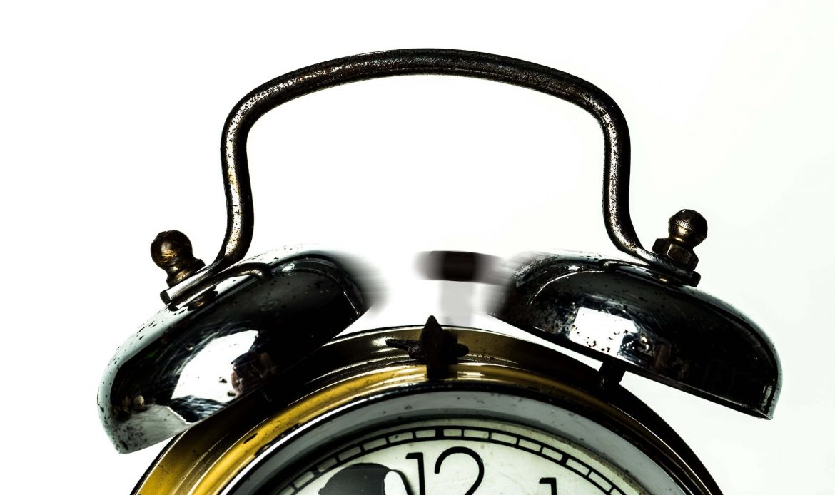 Top of a ringing alarm clock
