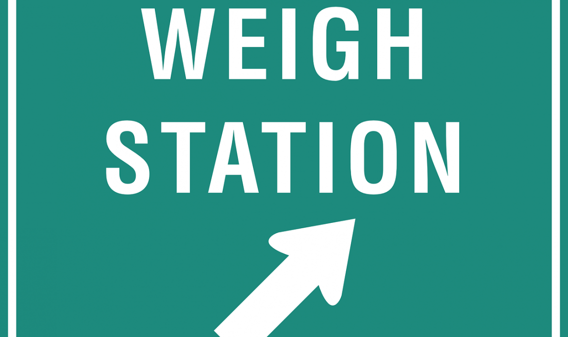 Weigh station signage
