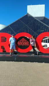 Roane transportation employee Sandy Boles with her husband at Rock and Roll hall of fame